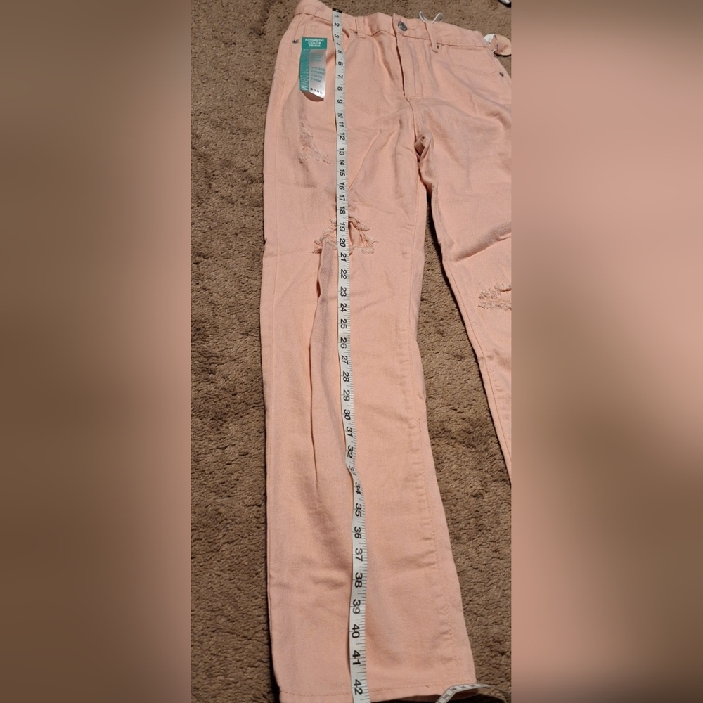 NWT/Juniors light pink juniors distressed jeans size 1/25 90s boyfriend … - Picture 9 of 12